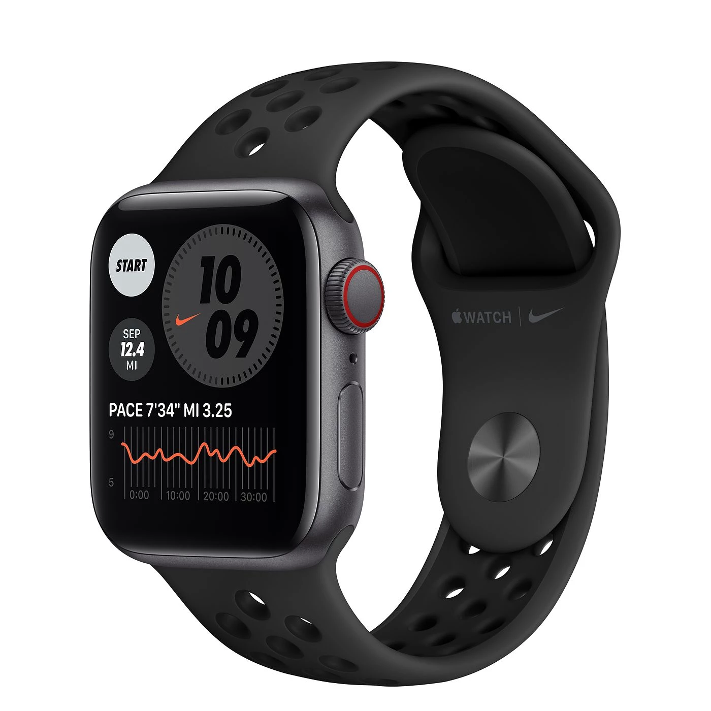 Apple Watch SE Nike GPS + Cellular 40mm Space Gray Aluminum Case with Anthracite/Black Nike Sport Band (MYYU2, MG013)